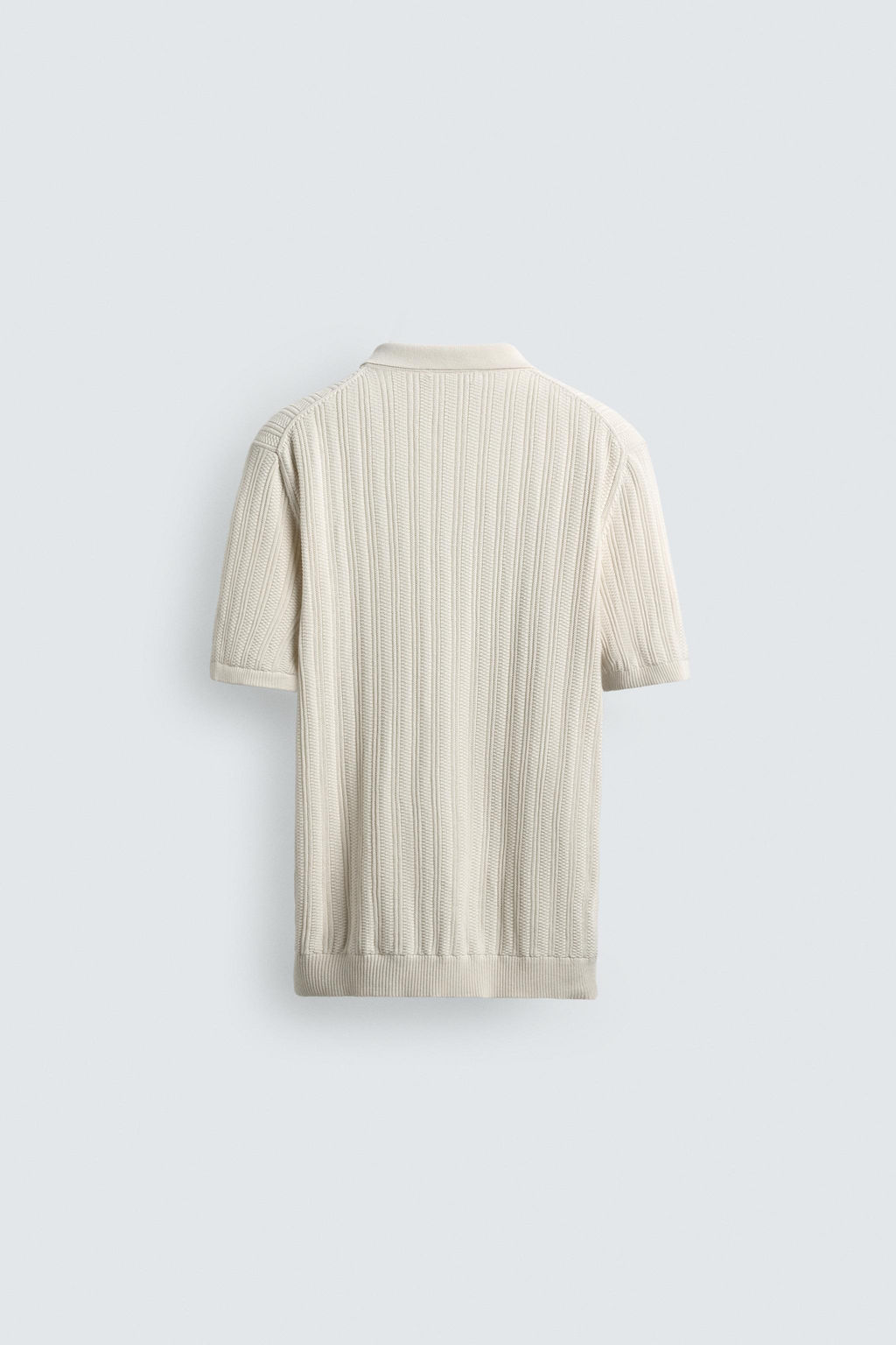 RIBBED KNIT POLO SHIRT - Zara фото 14