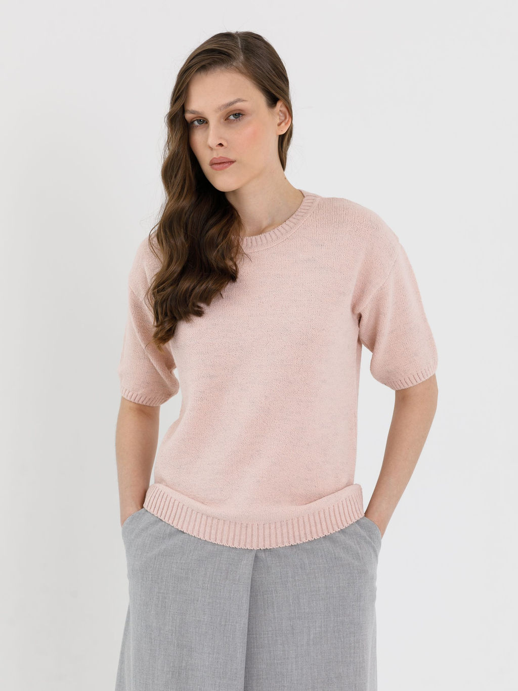 Блузка вязаная