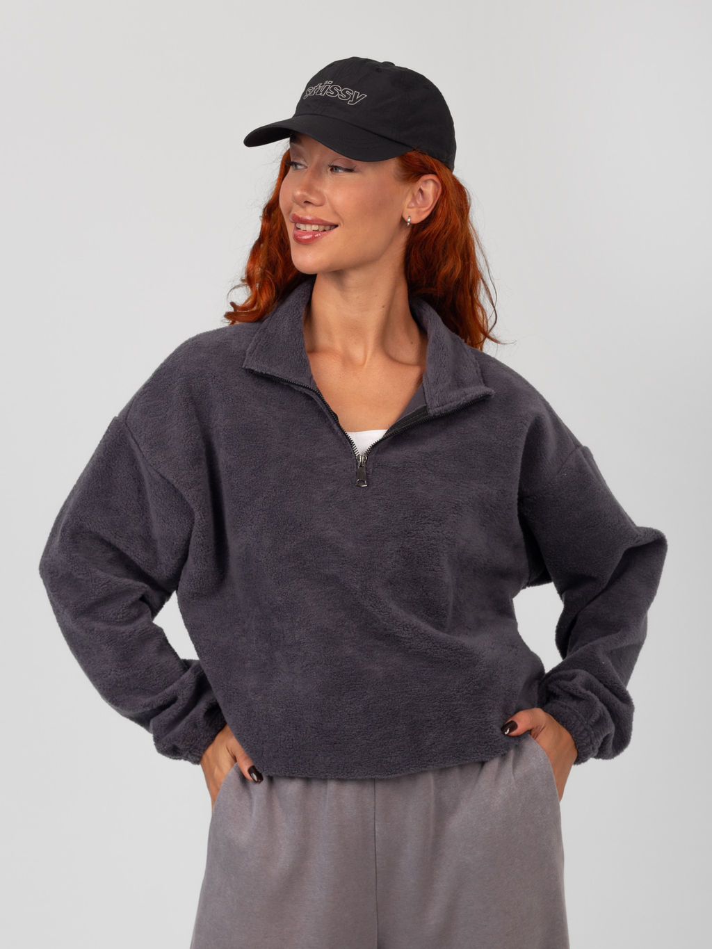 Толстовка женская футер начес 3-х нитка ТЕДДИ ГРАФИТ - Domtrik фото 10