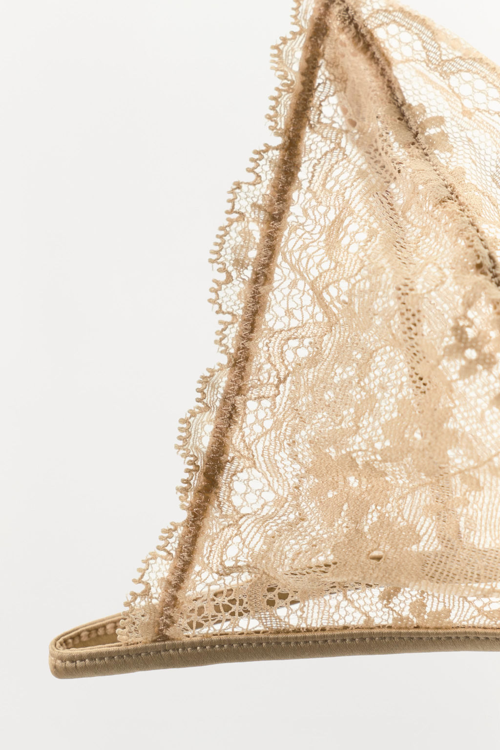 SUJETADOR TRIANGULAR ENCAJE / Crudo - Zara фото 8