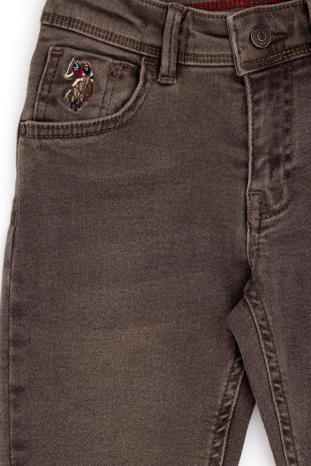 Коричневые джинсовые брюки для мальчика - U.s. polo assn фото 4
