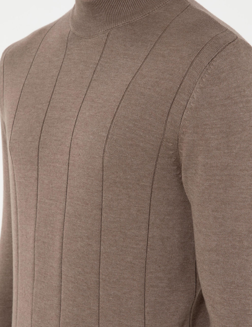 Vizon Melanj Slim Fit Yar_m Bal_k__ Yaka Triko Kazak - Pierre cardin фото 7