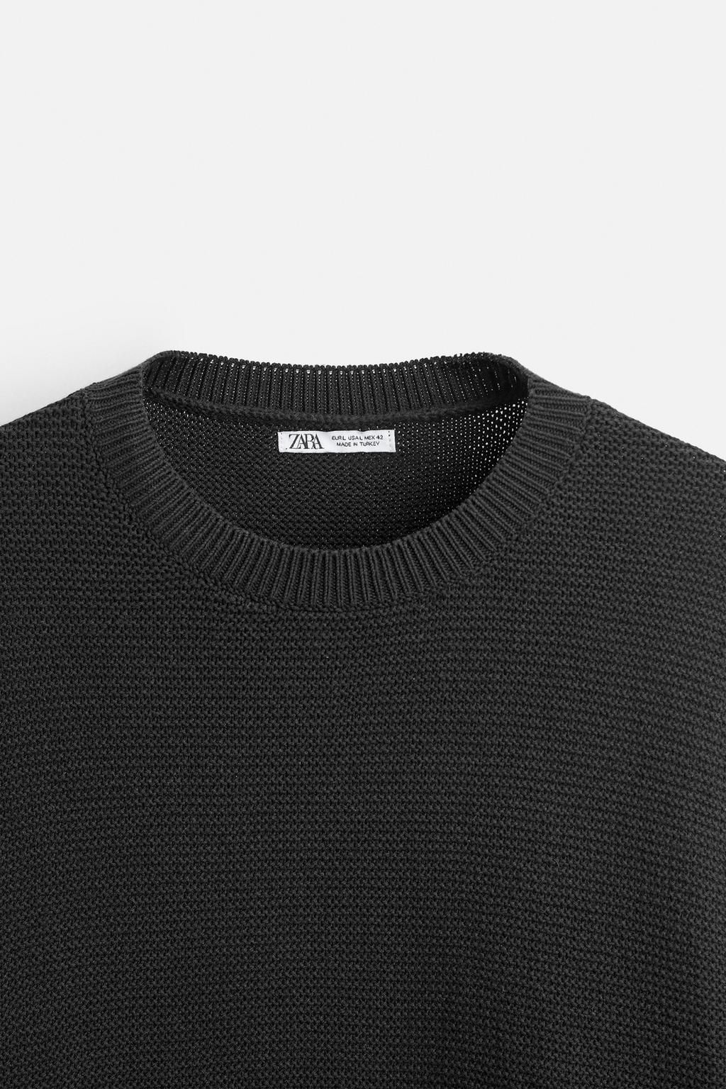 TEXTURED COTTON BLEND SWEATER - Zara фото 9