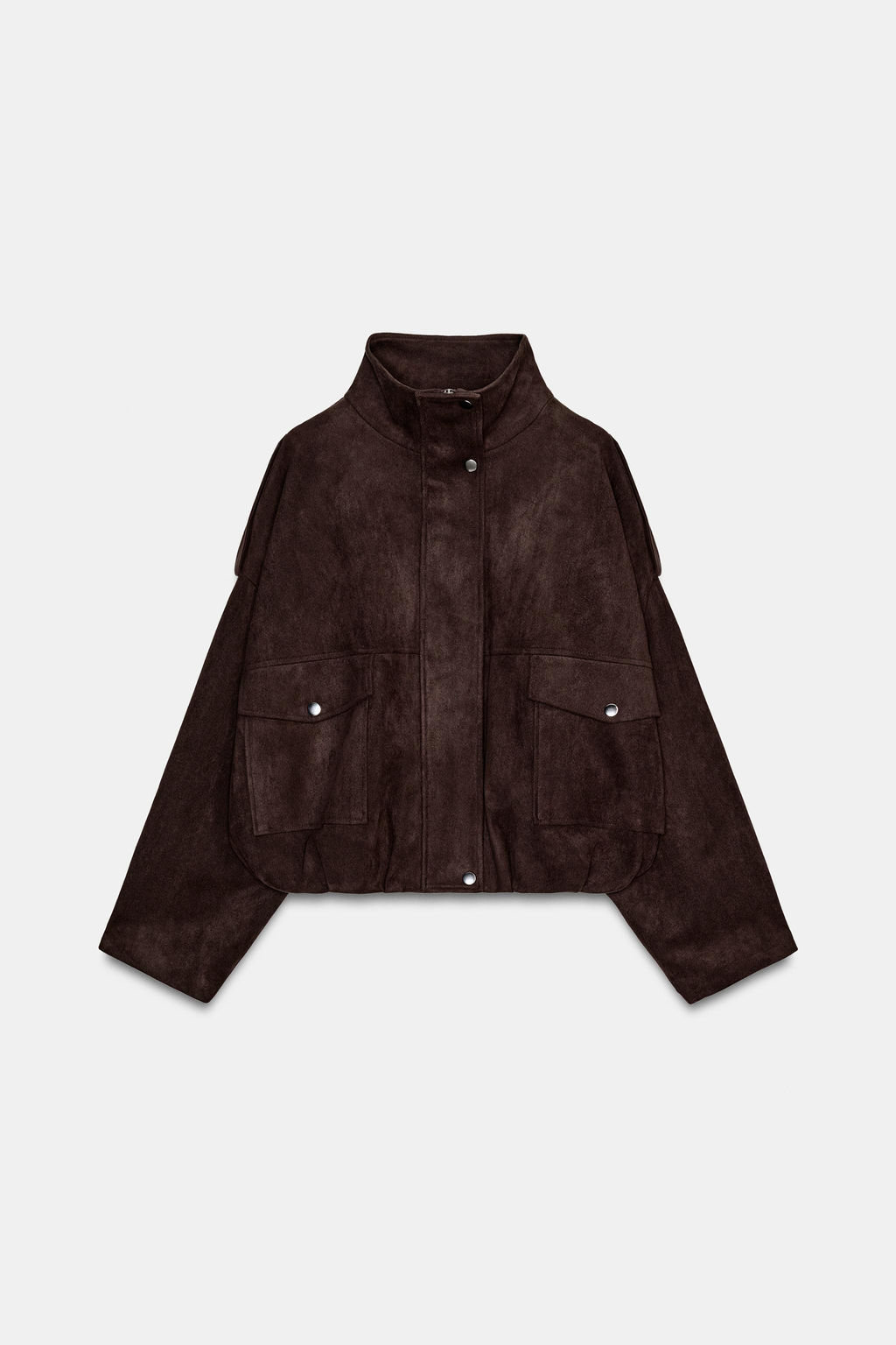 FAUX SUEDE JACKET WITH TABS - Zara фото 4