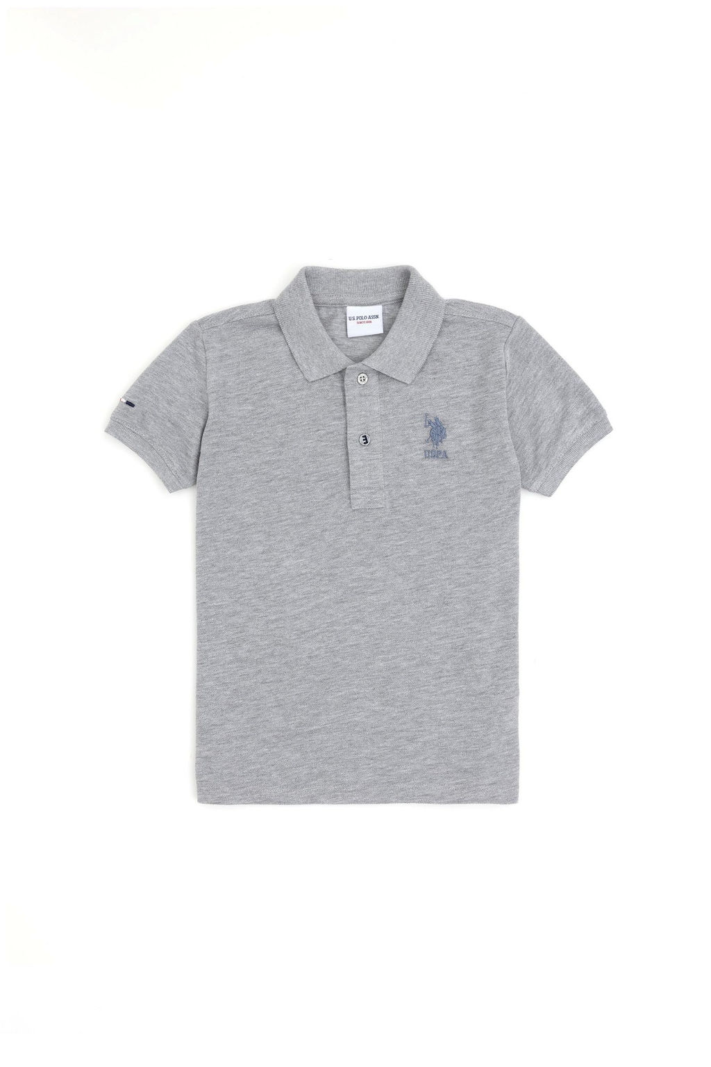 U. S. Polo Assn / Серая меланжевая базовая футболка для мальчиков