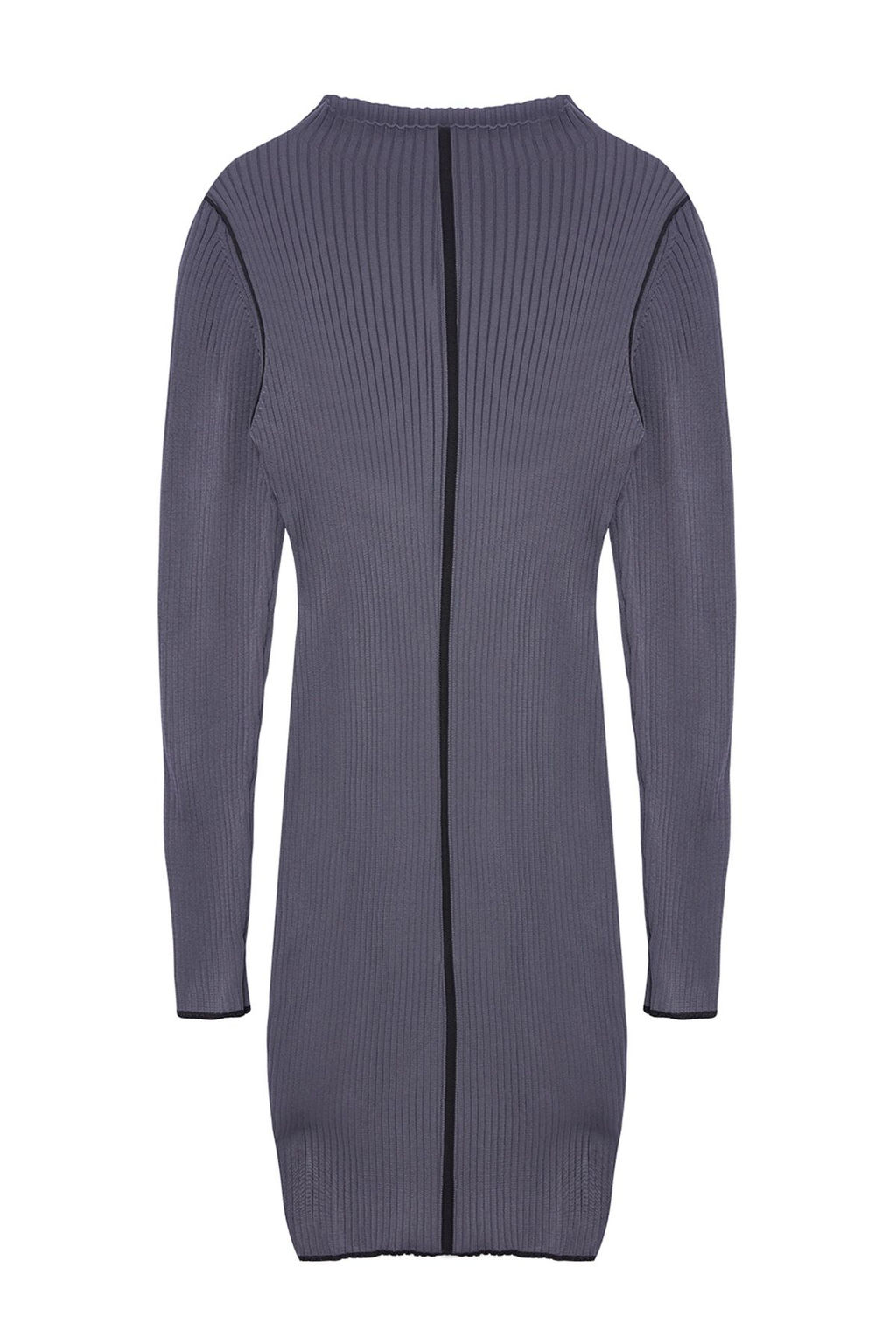 TRENDYOLMILLA Siyah Mini Triko Kontrast Renkli Elbise TWOAW24EL00041 фото 6