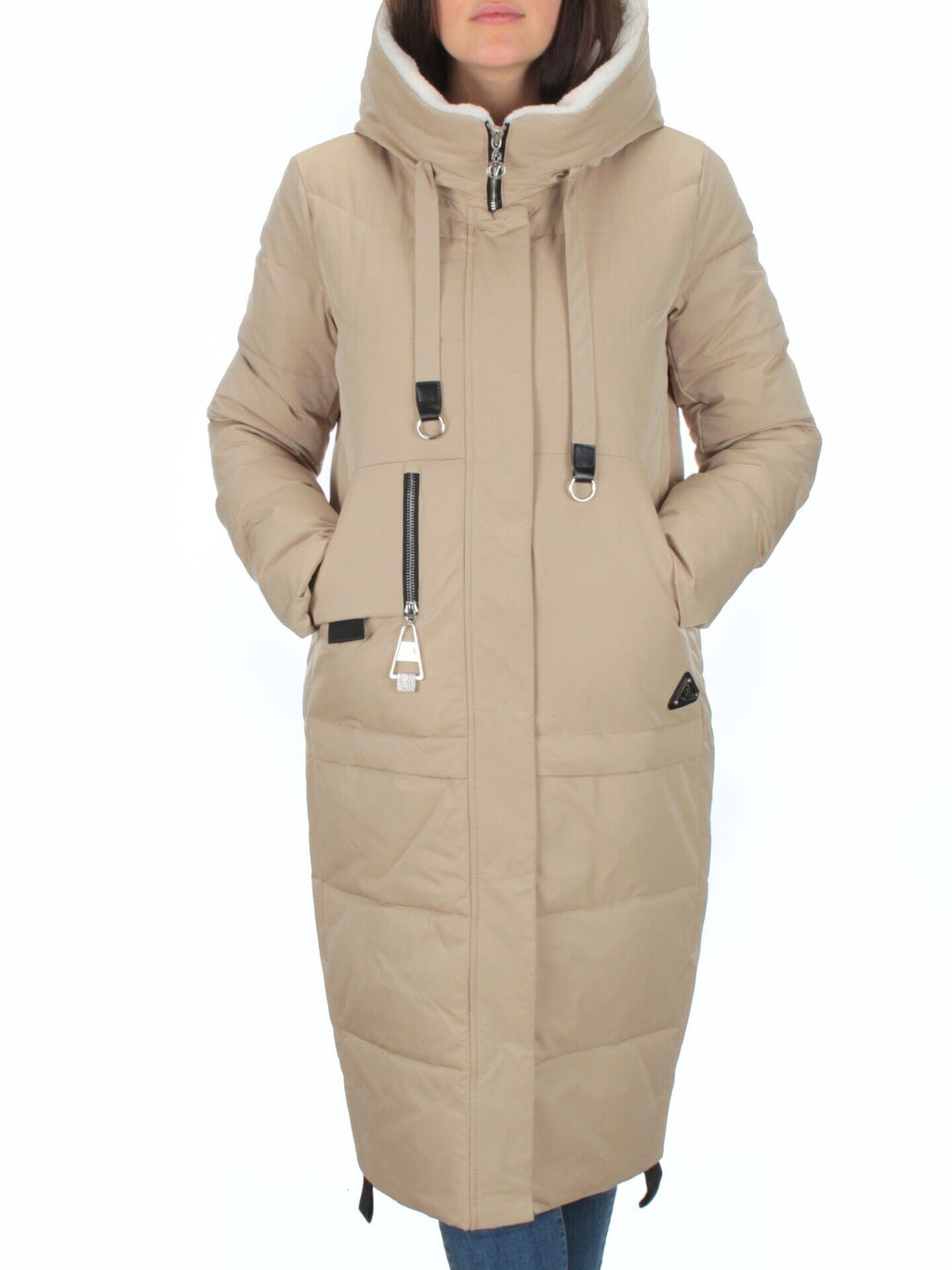 2270 BEIGE Пальто зимнее женское (200 гр. тинсулейт) - Fashion фото 2