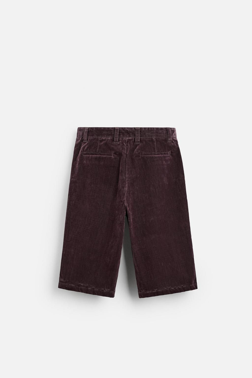 LIMITED EDITION VELVET BERMUDA SHORTS - Zara фото 8
