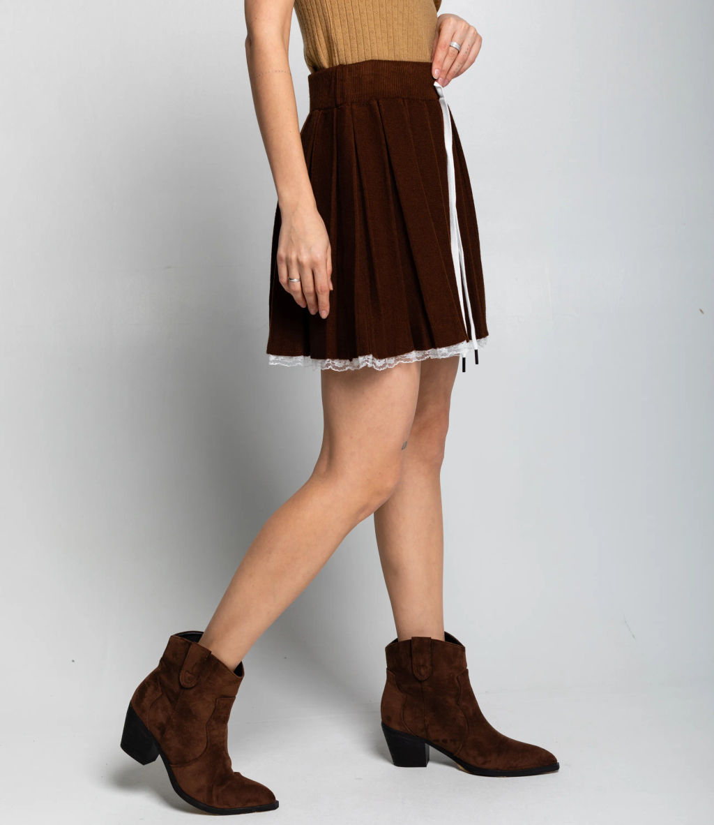 Юбка #КТ622 (4), шоколадный - Dommod фото 3
