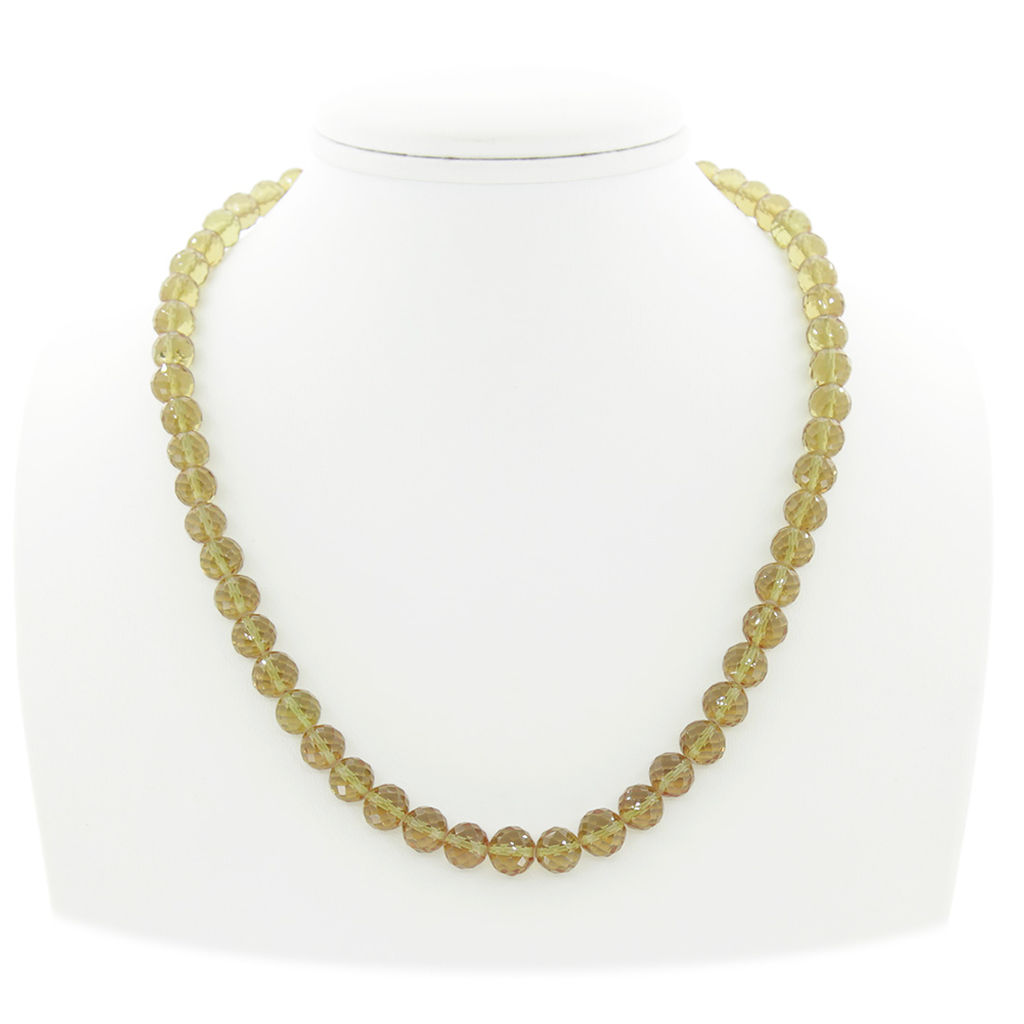 Султанит 8мм, круглые гранёные бусы "Соблазн" длиной 50см