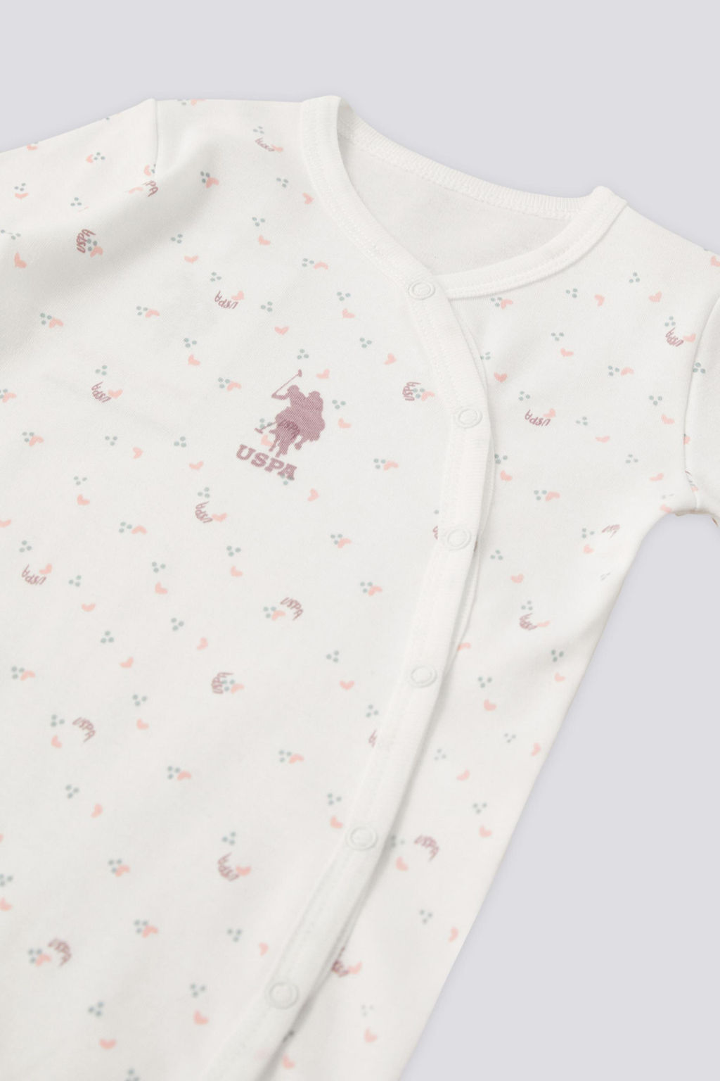 Комбинезон с белыми пинетками для маленьких девочек Неожиданная скидка в корзине - U.s. polo assn фото 2