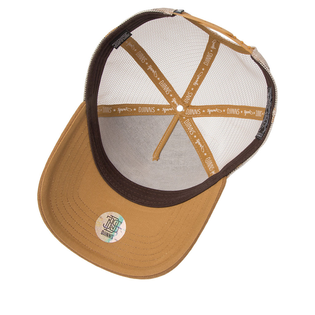 Бейсболка DJINNS арт. HFT Lazy Barista (коричневый / бежевый)