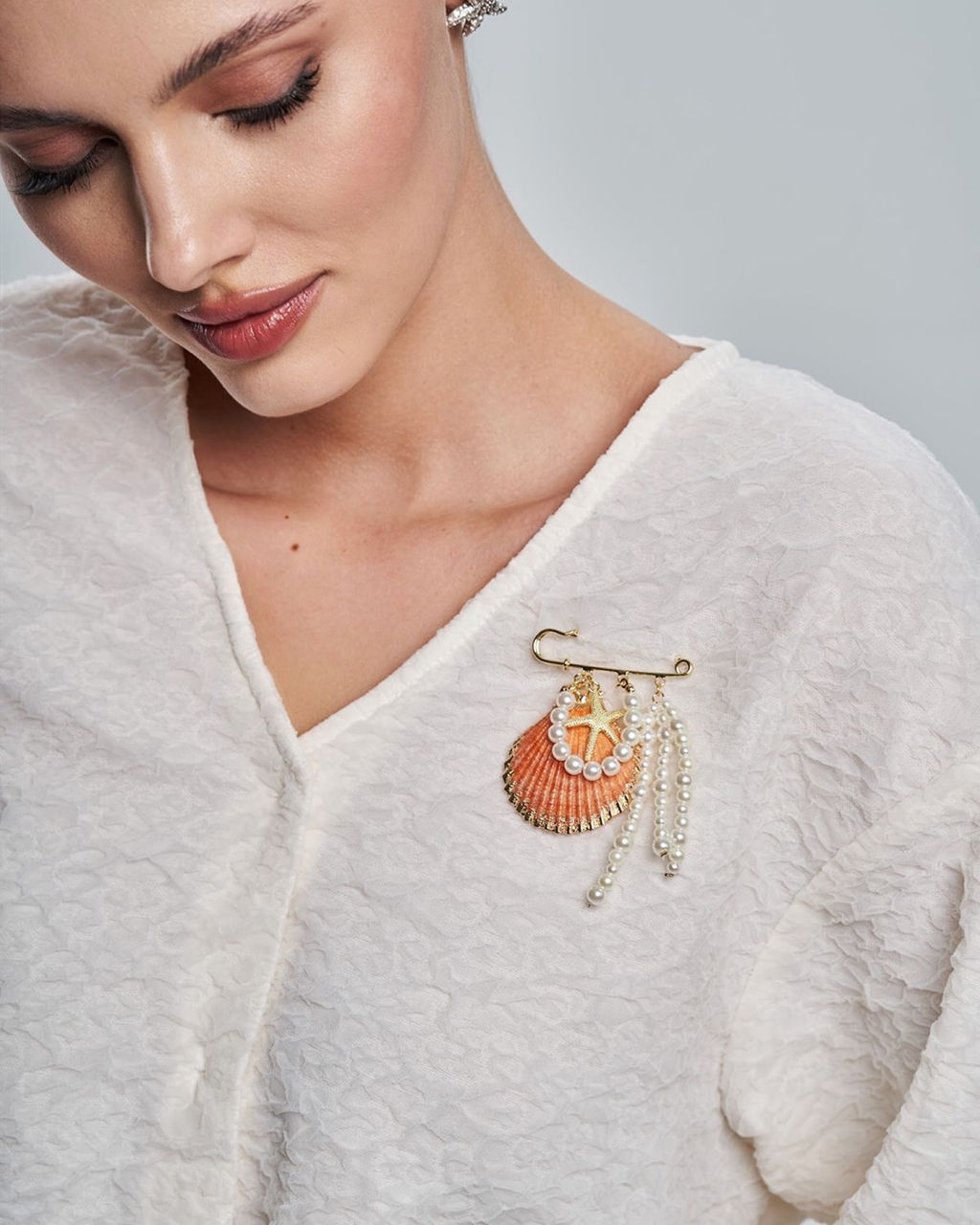 Брошь из натуральной ракушки - Sahar art lab фото 6