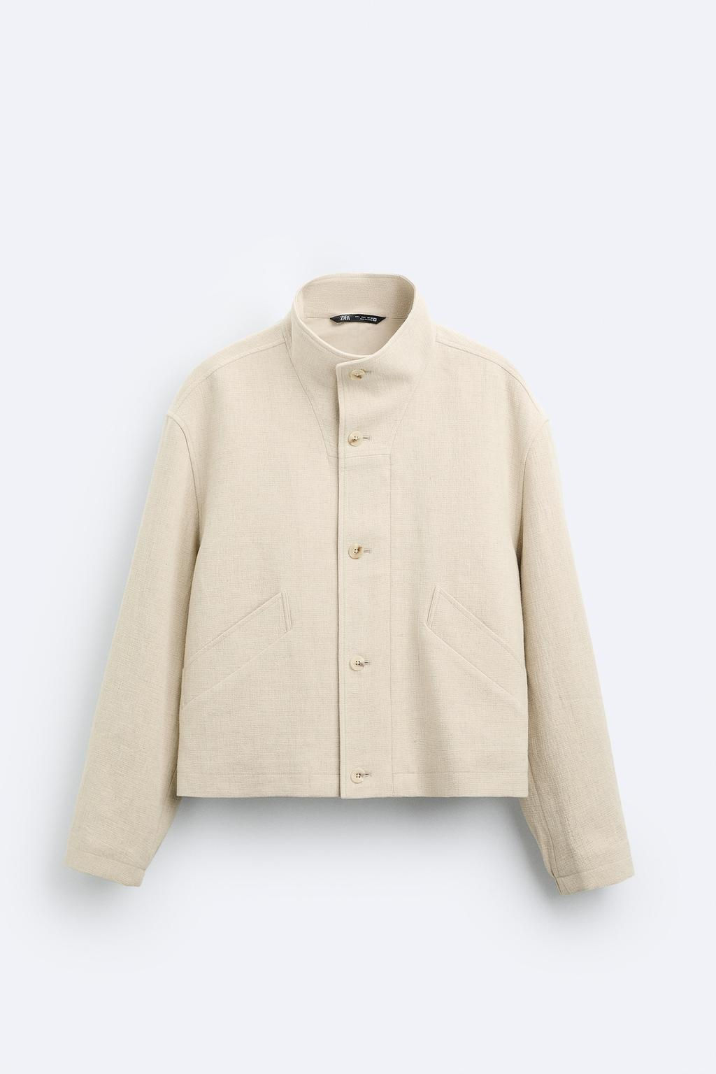 LINEN - COTTON BLEND JACKET - Zara фото 7
