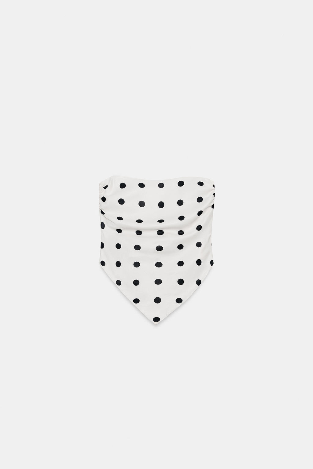 TOP SATINADO PALABRA DE HONOR LAZADA / Blanco / Negro - Zara фото 5