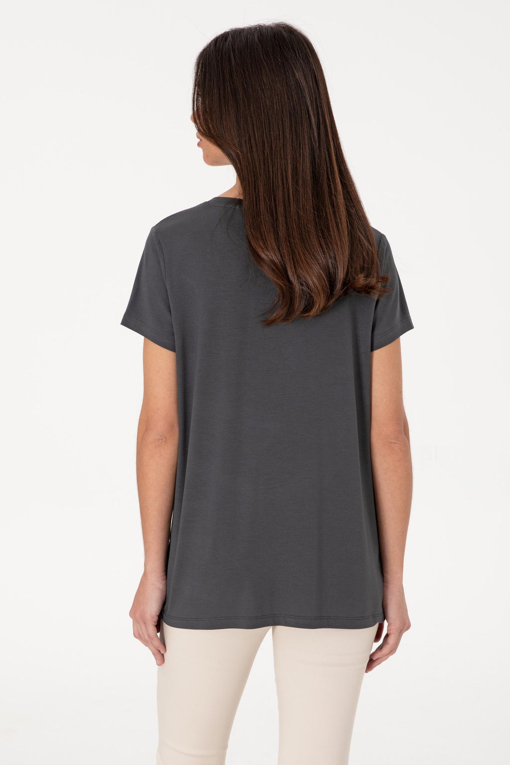 Kad_n Antrasit Basic Ti__rt Sepette S_rpriz _ndirim - U.s. polo assn фото 5