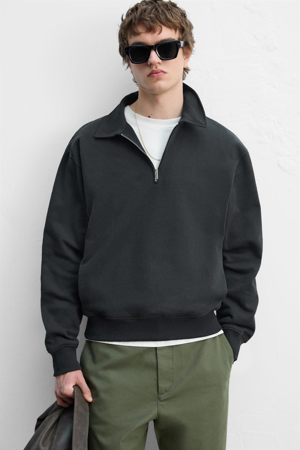 POLO SWEATSHIRT WITH ZIP - Zara фото 13