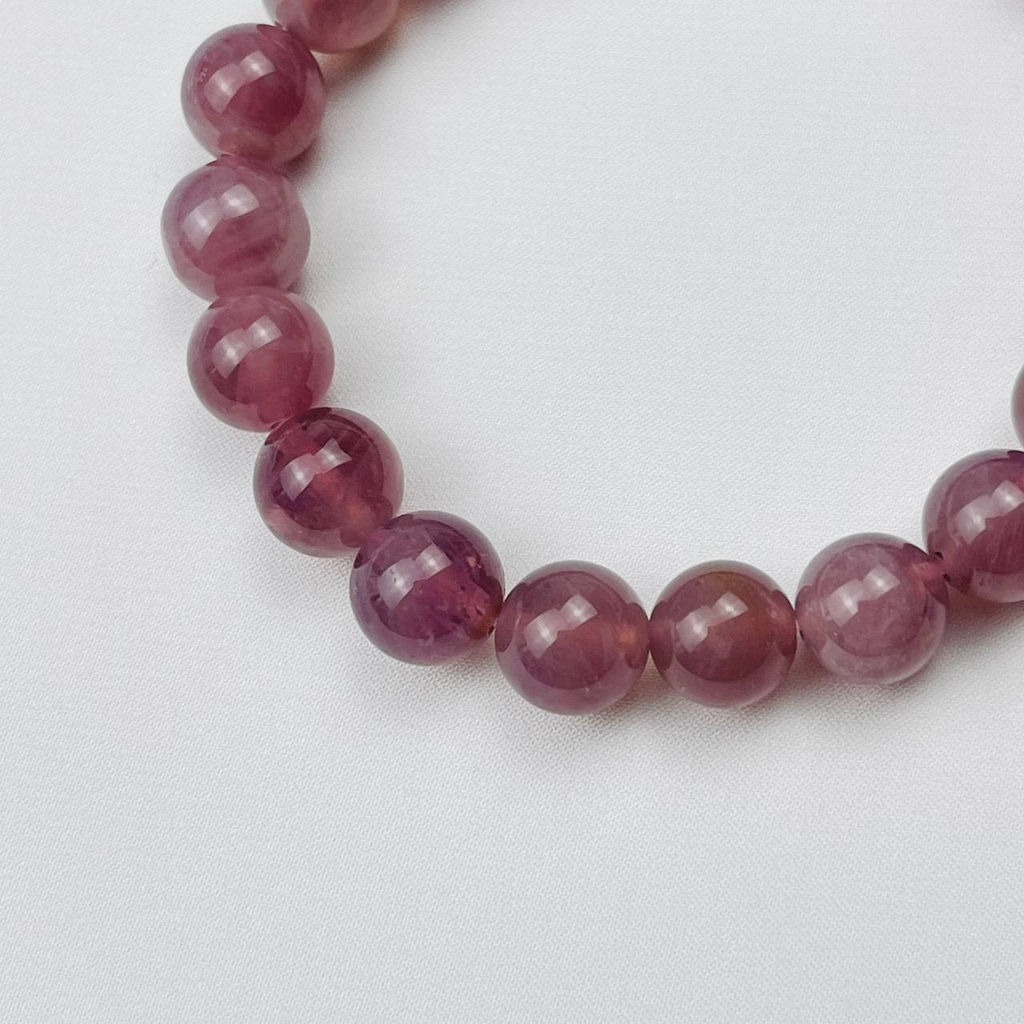 Браслет из Розового кварца с астеризмом 17 см