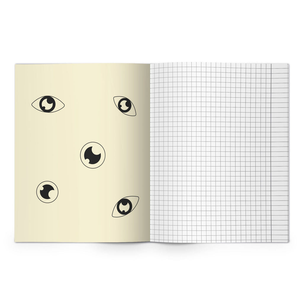 Тетрадь 48 л. А5 клетка, на скрепке, офсет LOREX EYES EVERYWHERE мелованный картон, запечатка форзаца, soft touch, выборочный УФ-лак - Buro фото 2