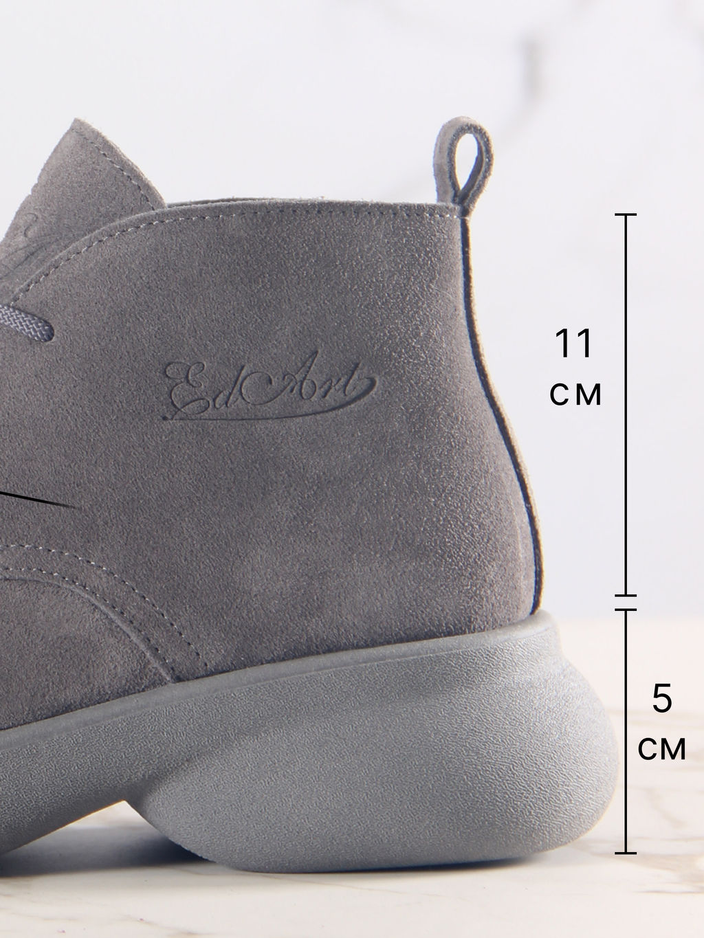 Ботинки 308.927gr.Серый замок замша+серый/мех