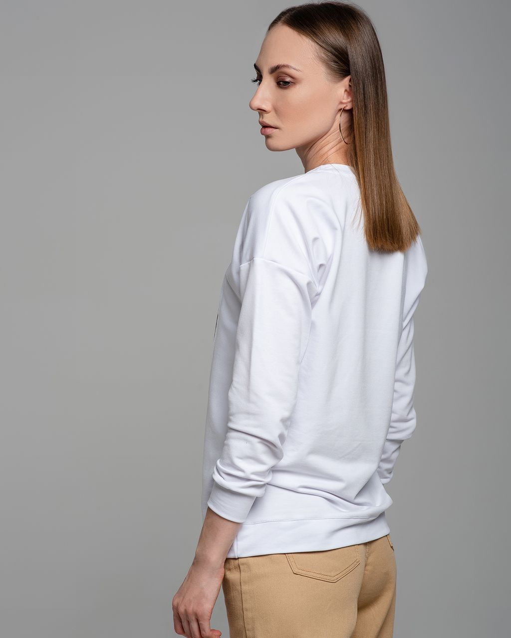 Удлинённый свитшот со вставкой ASTP016, джемпер, футер - Sahar art lab фото 4