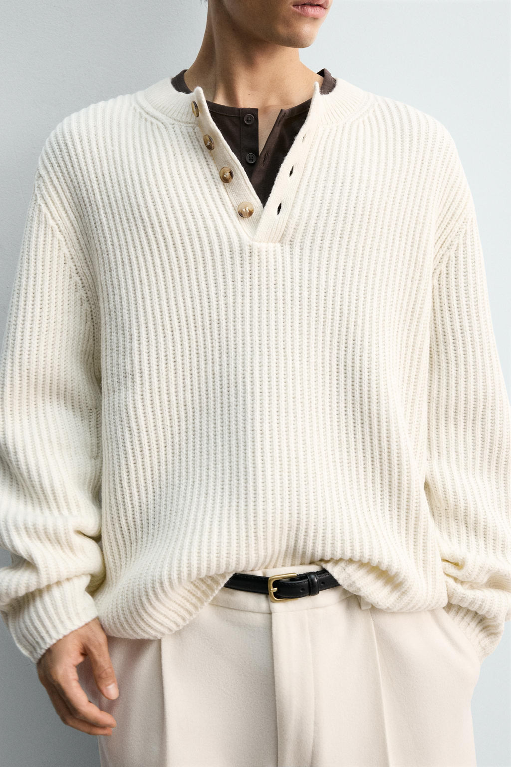 TEXTURED BAKER COLLAR JUMPER - Zara фото 6