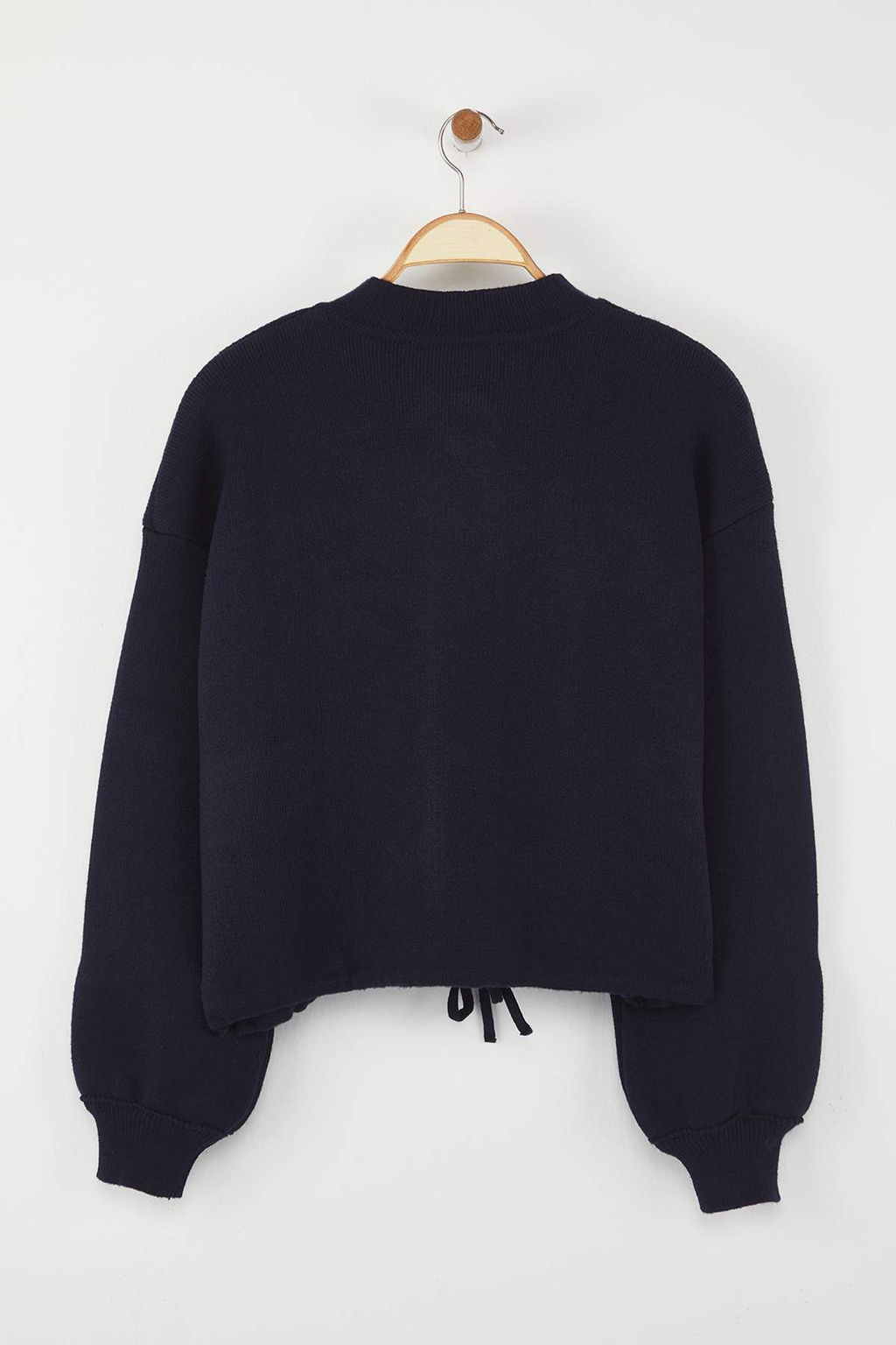 Lacivert Fermuarl? Premium Iplik/Ozel Iplik Genis Kal?p Mont Gorunumlu Triko H?rka TWOAW26HI00025 - Trendyolmilla фото 7