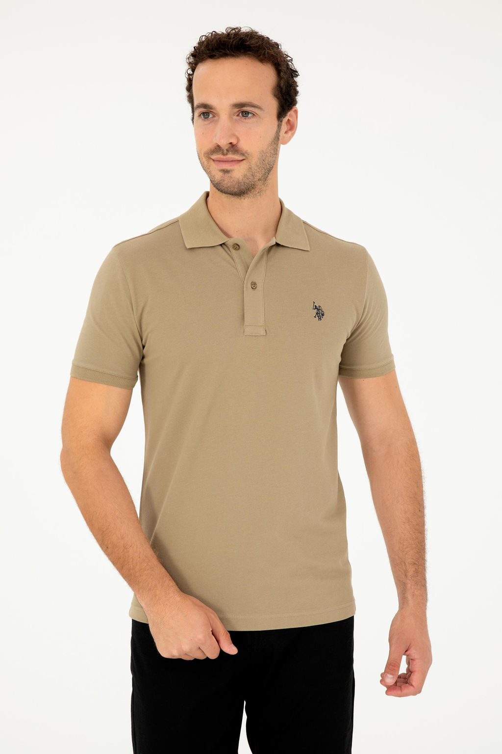 Мужская базовая футболка цвета хаки Неожиданная скидка в корзине - U.s. polo assn фото 3