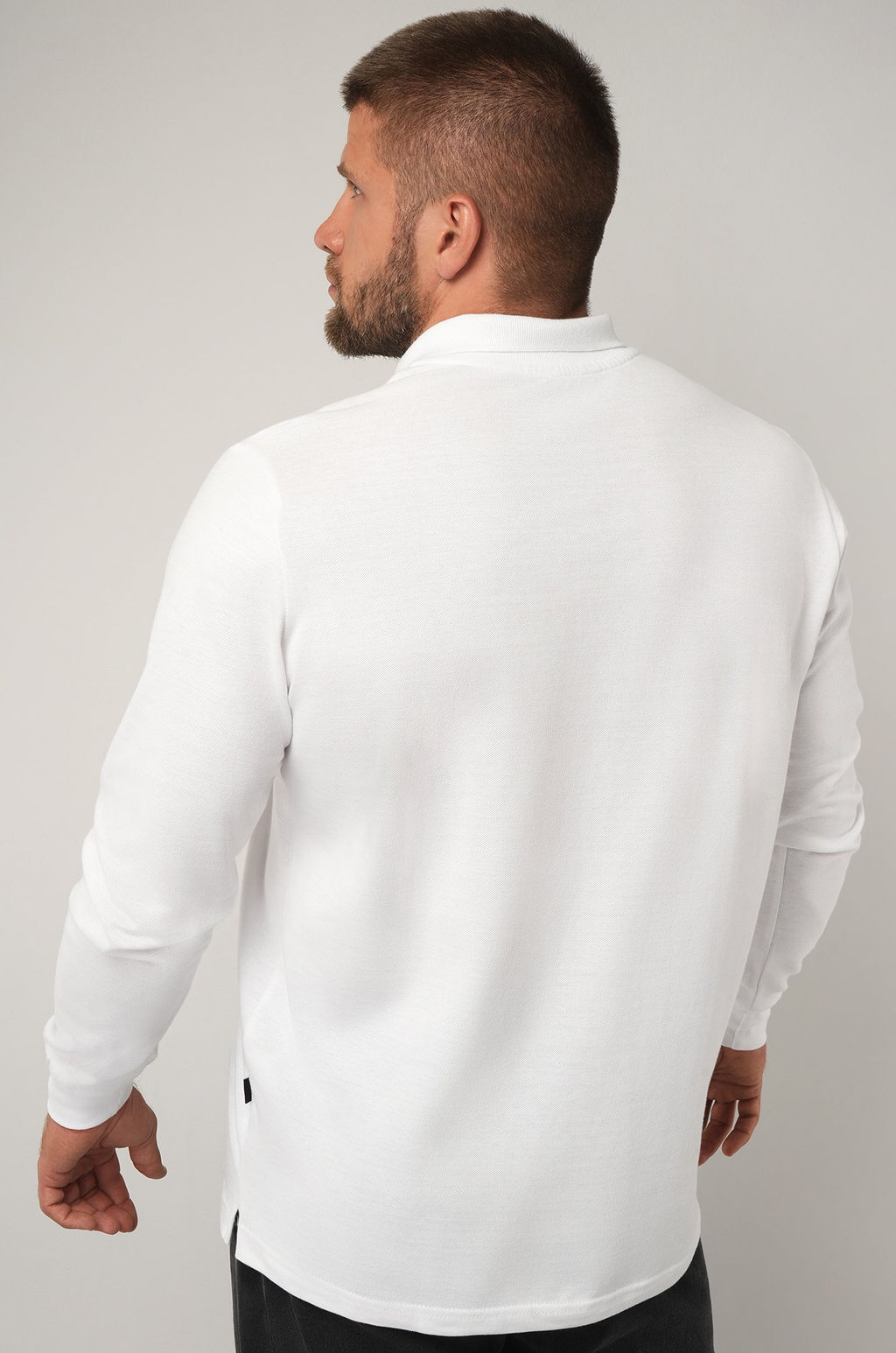 Мужской базовый лонгслив-поло Happyfox