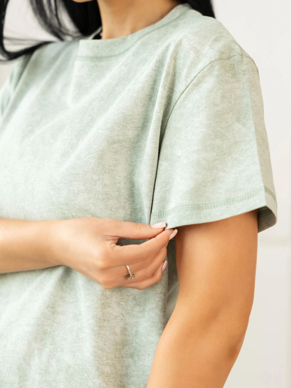 Футболка женская, цвет зеленый