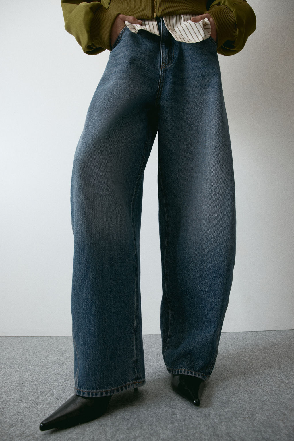 Barrel High Waist Jeans - H&m фото 9