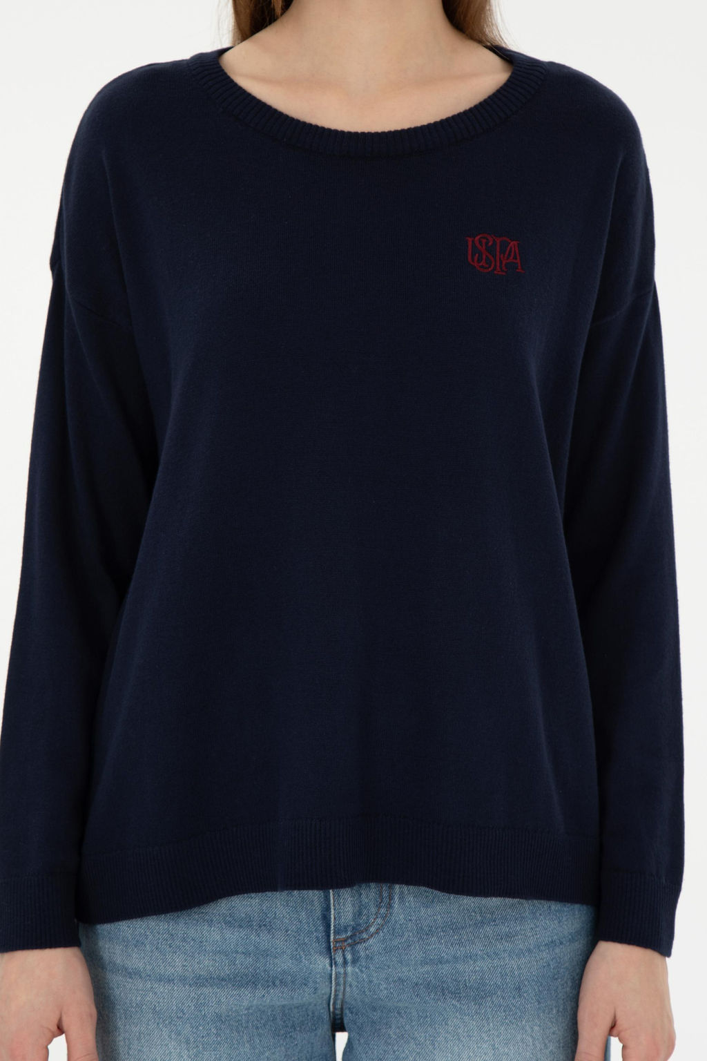 Женский темно-синий свитер Неожиданная скидка в корзине - U.s. polo assn фото 6