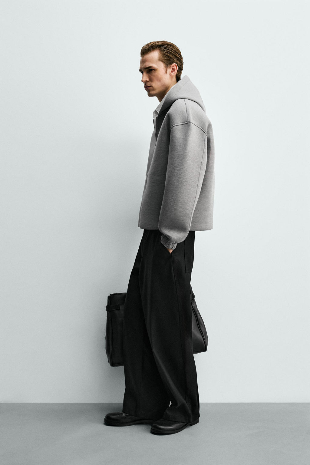 COMPACT BOXY FIT ZIP-UP SWEATSHIRT - Zara фото 4