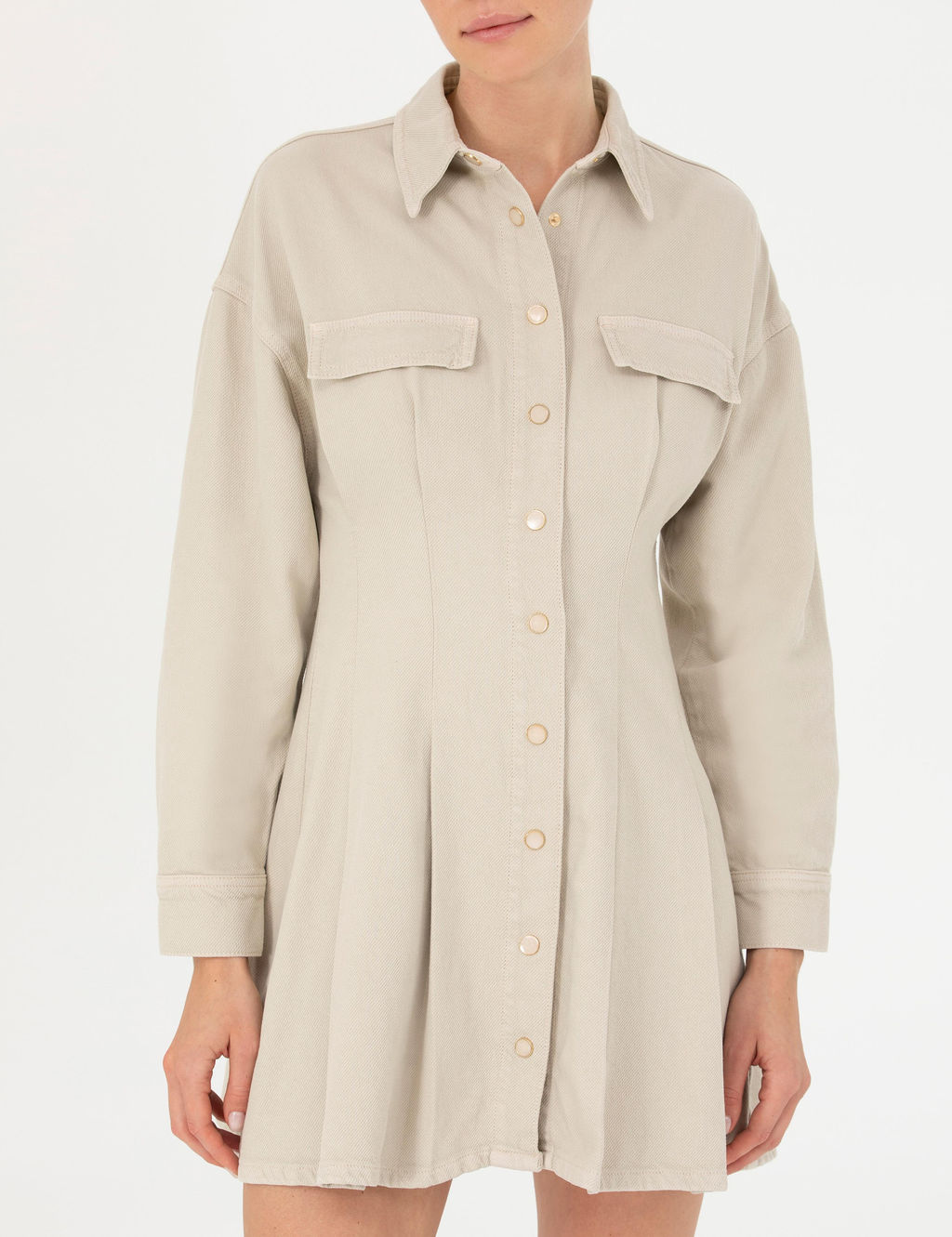 Bej A Kesim Dokuma Elbise - Pierre cardin фото 6