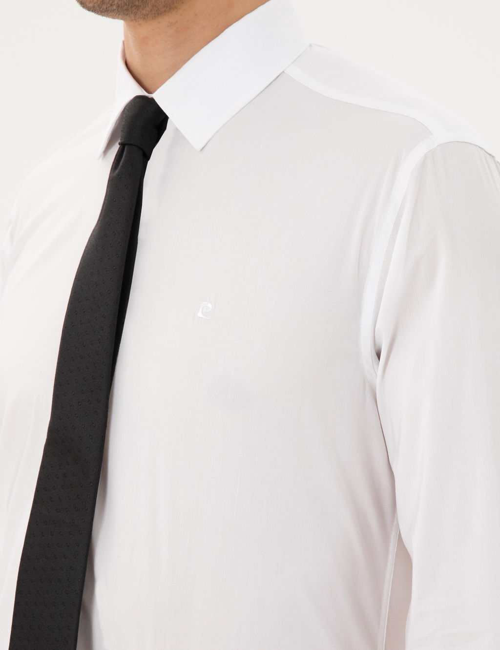 Beyaz Slim Fit Uzun Kollu Basic G_mlek - Pierre cardin фото 7