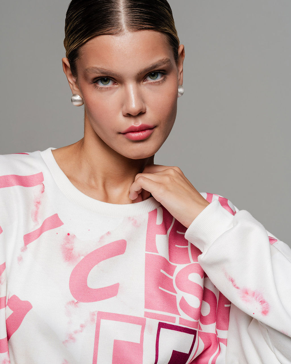 УДЛИНЁННЫЙ СВИТШОТ С ПРИНТОМ SNK010 - Sahar art lab фото 3