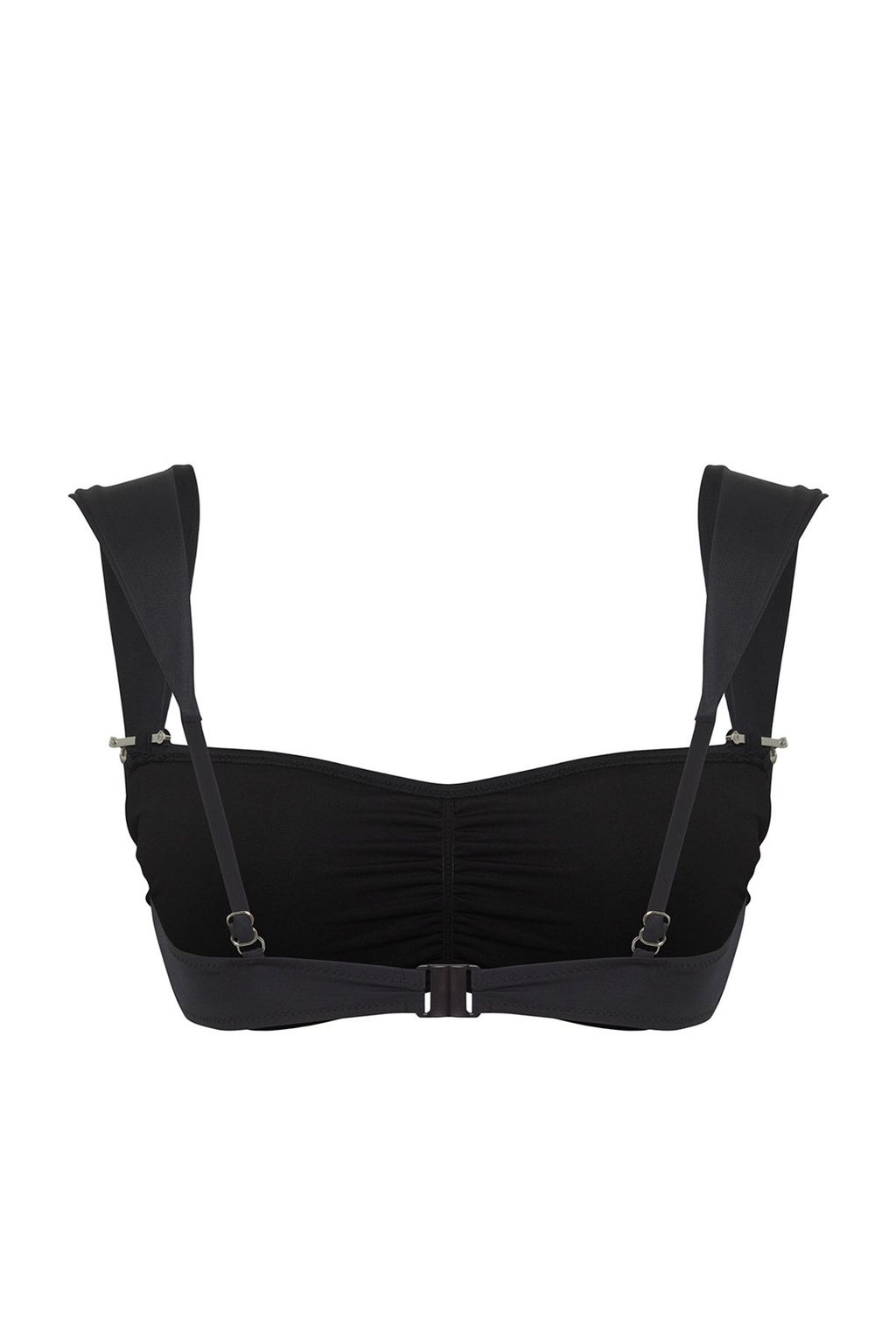 Siyah Kare Yaka Fiyonk Aksesuarl? Pretty Bikini Ustu TBESS25BU00036