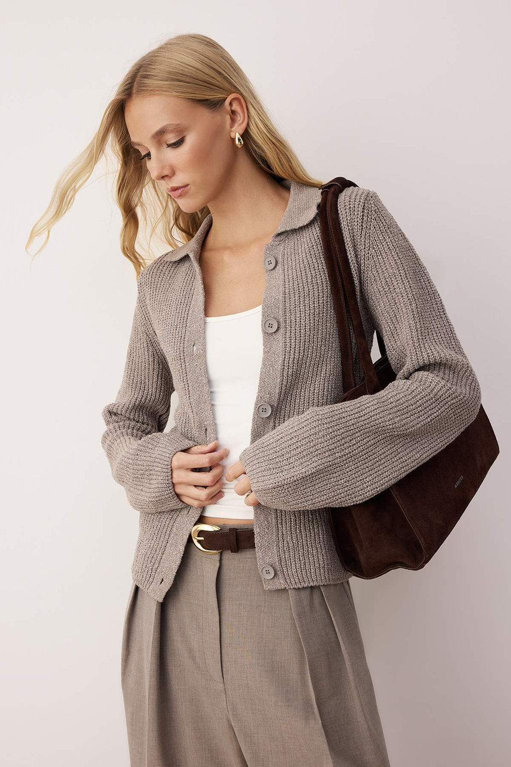 Lacivert More Sustainable Basic Polo Yaka Triko H?rka TWOAW26HI00126 - Trendyolmilla фото 11