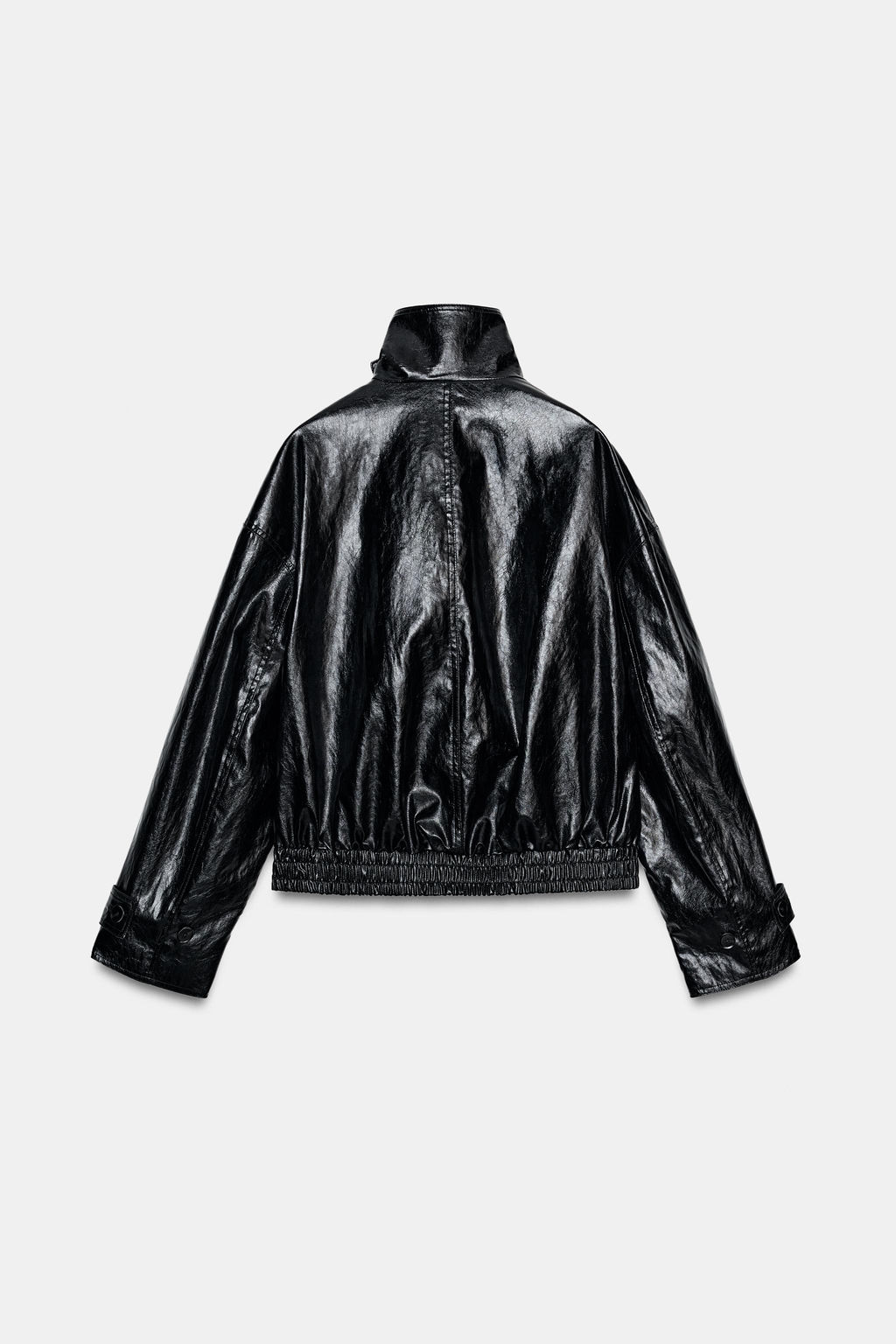 LEATHER EFFECT JACKET WITH SCARF ZW COLLECTION - Zara фото 20