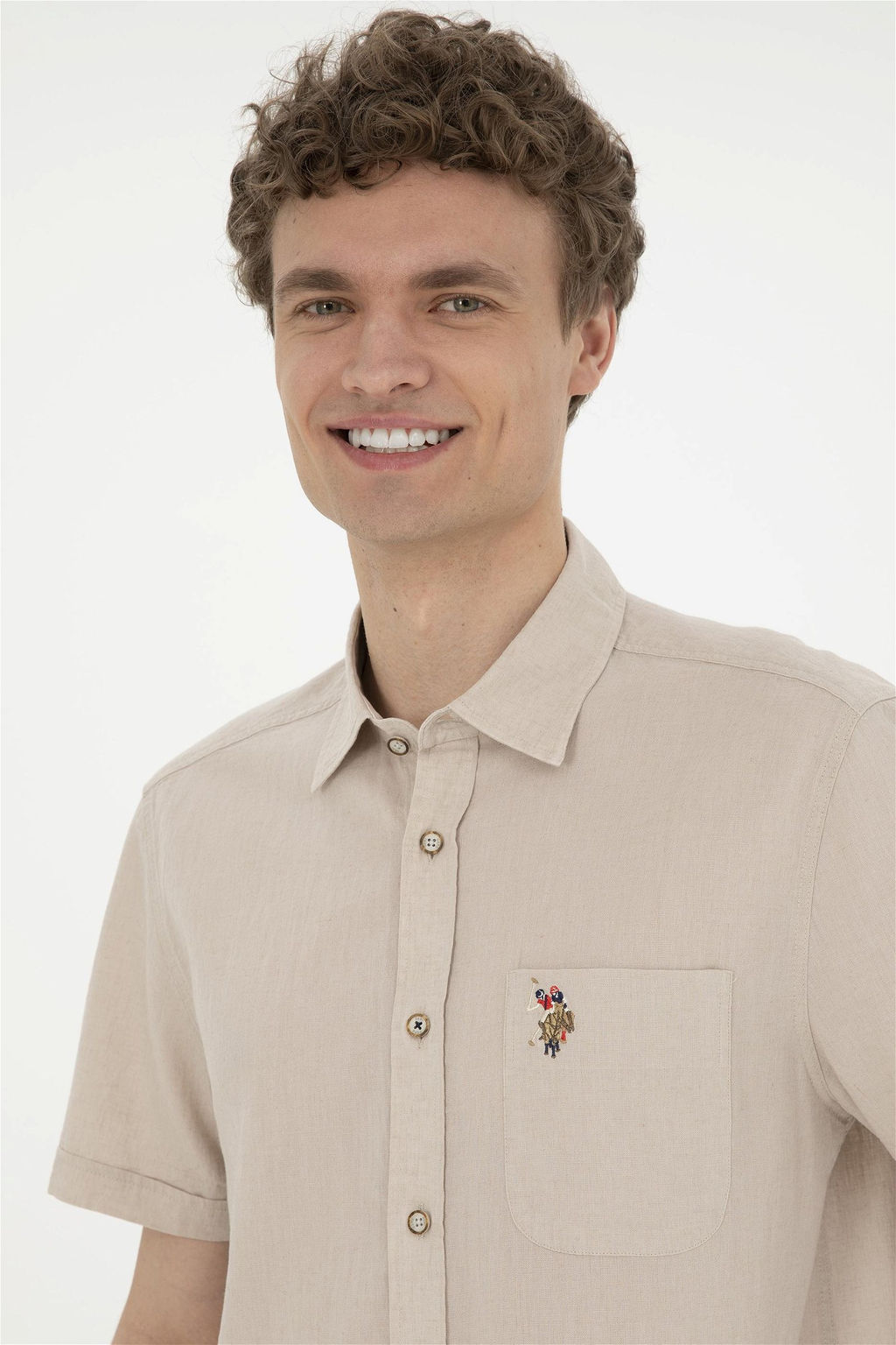 Мужская рубашка с коротким рукавом Stone Неожиданная скидка в корзине - U.s. polo assn фото 2