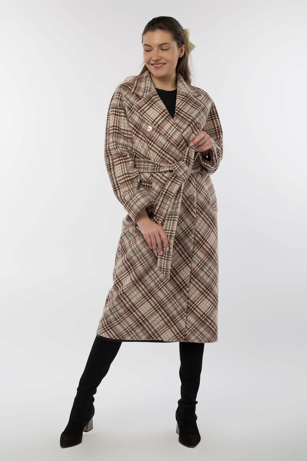 Пальто женское демисезонное (пояс) - El podio фото 4