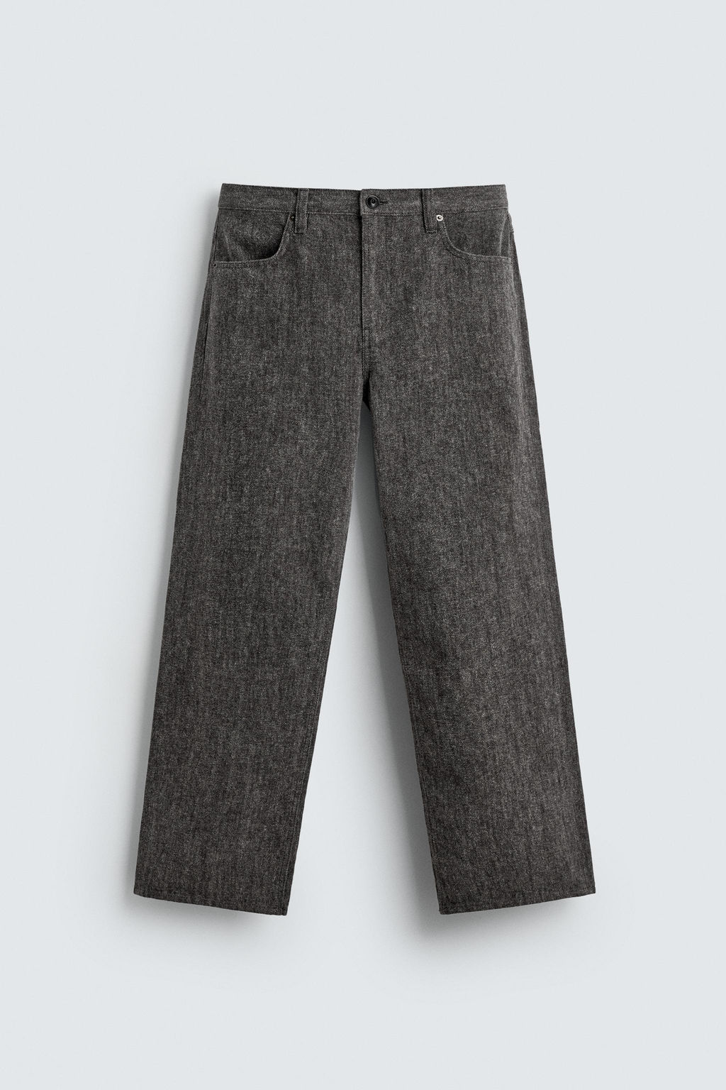 BRUSHED STRAIGHT-LEG JEANS - Zara фото 6