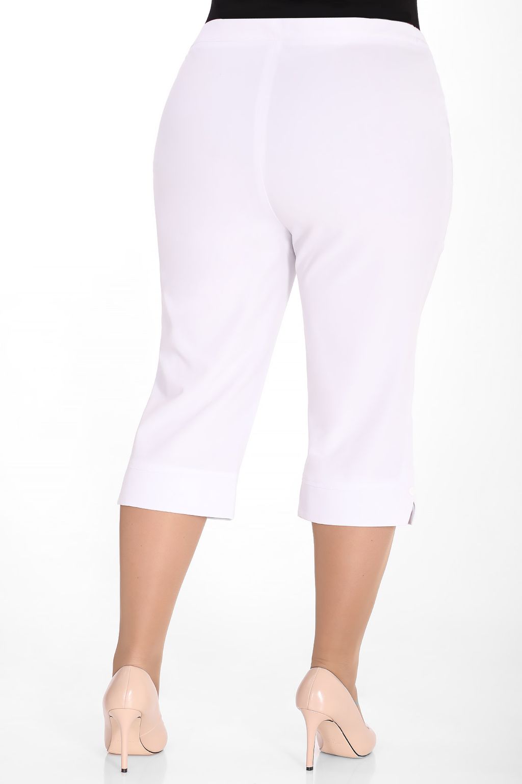 Капри бренда ALMOND женские белого цвета больших размеров  фото 2