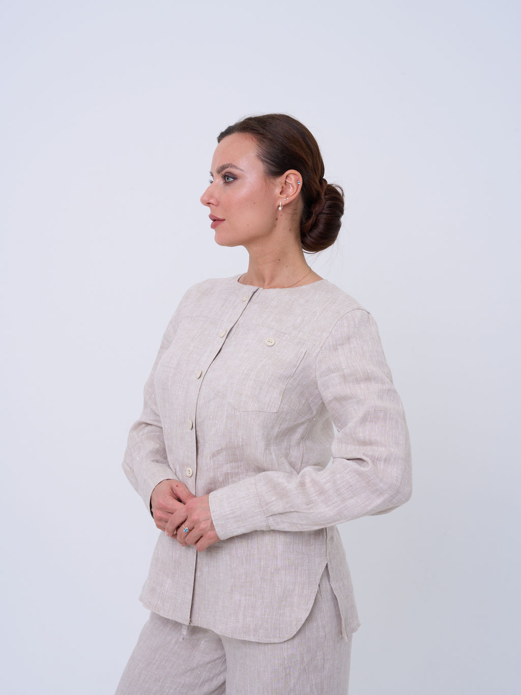 100% ЛЕН рубашка