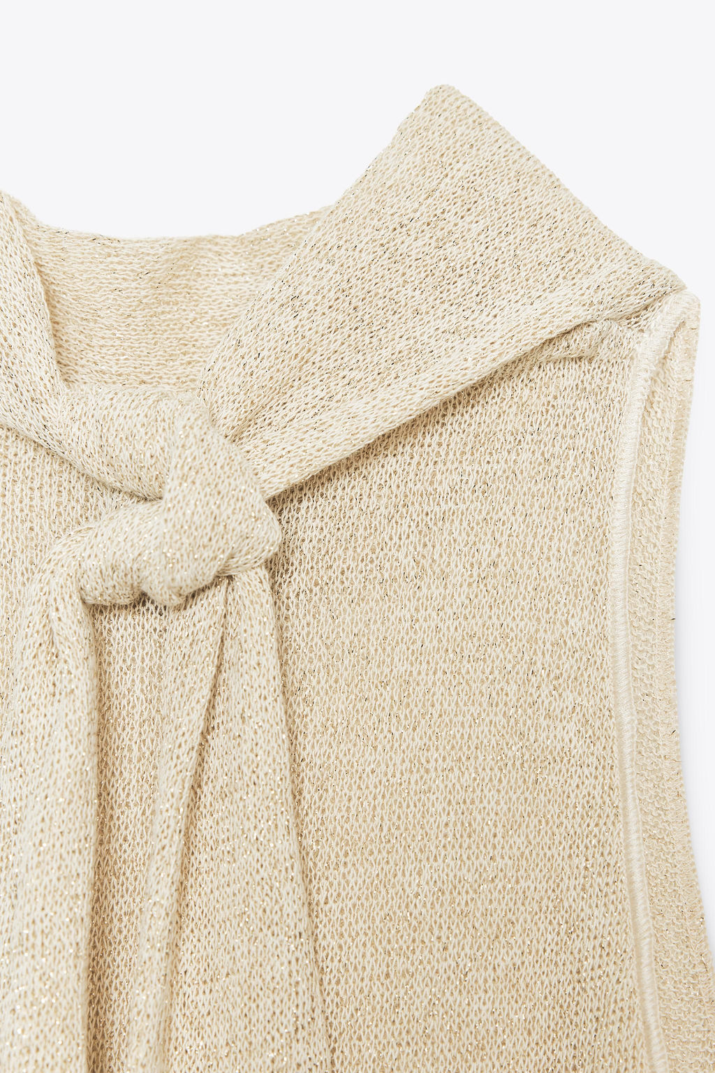 METALLIC THREAD HALTER TOP - Zara фото 14
