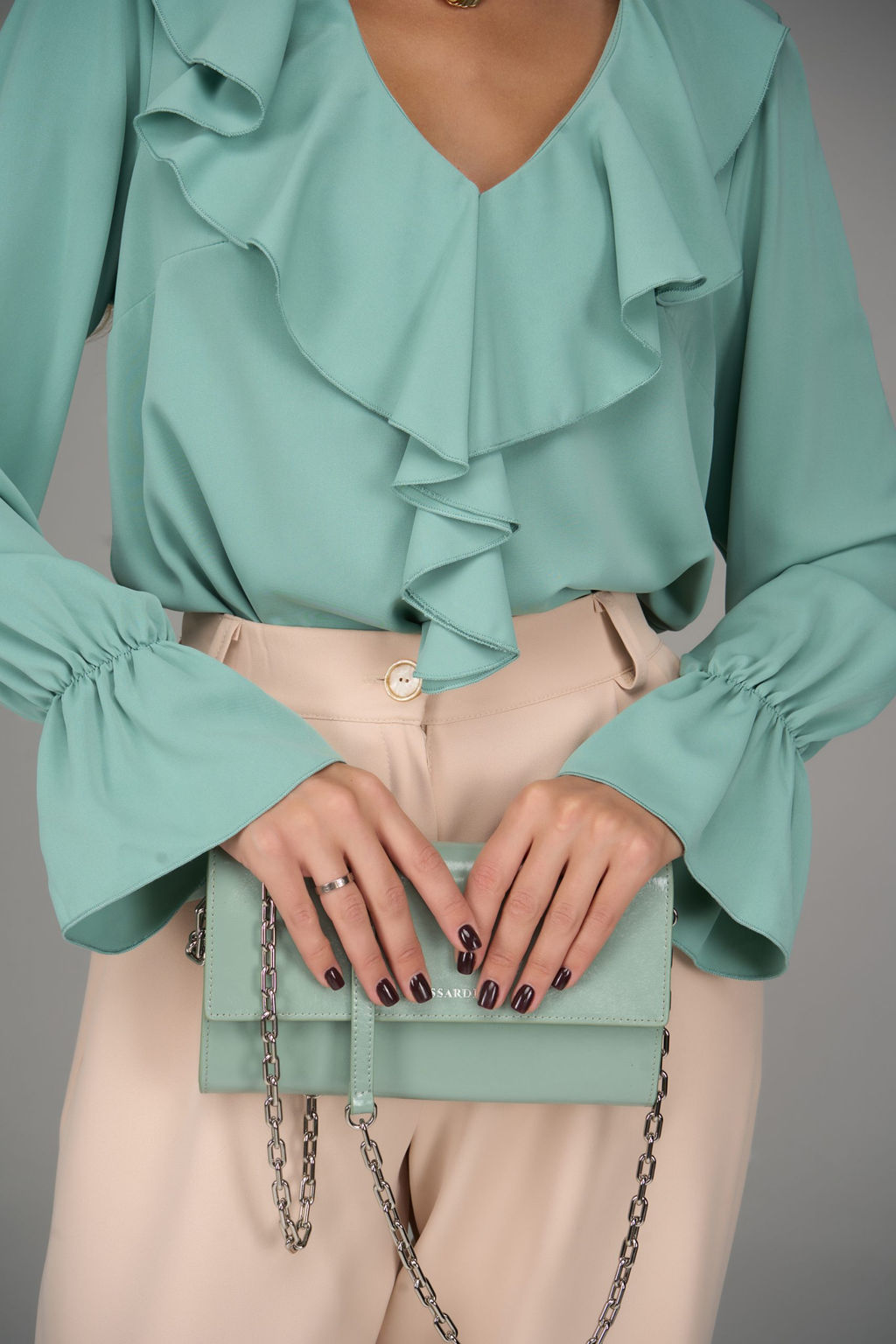 Блузка Мишель (мятный) - Эльза фото 12