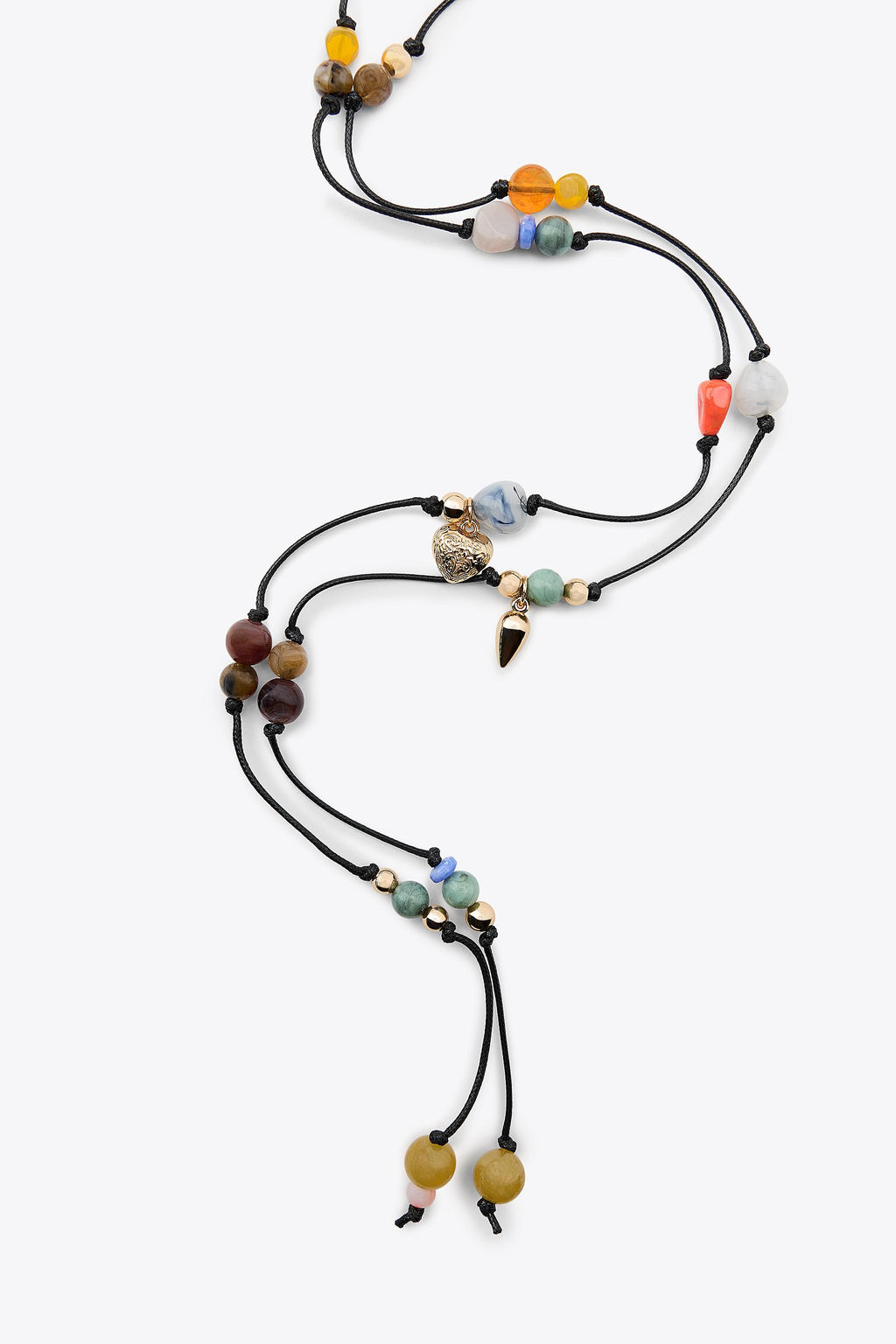 MULTI-WAY CORD NECKLACE WITH BEADS - Zara фото 5