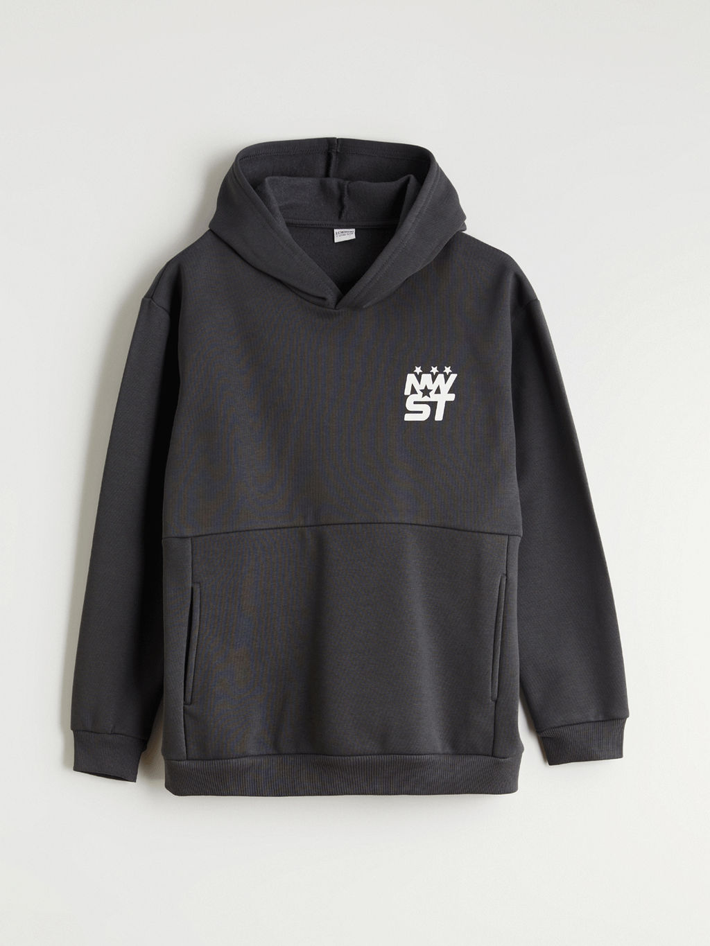 Kap??onlu Bask?l? Erkek ?ocuk Sweatshirt