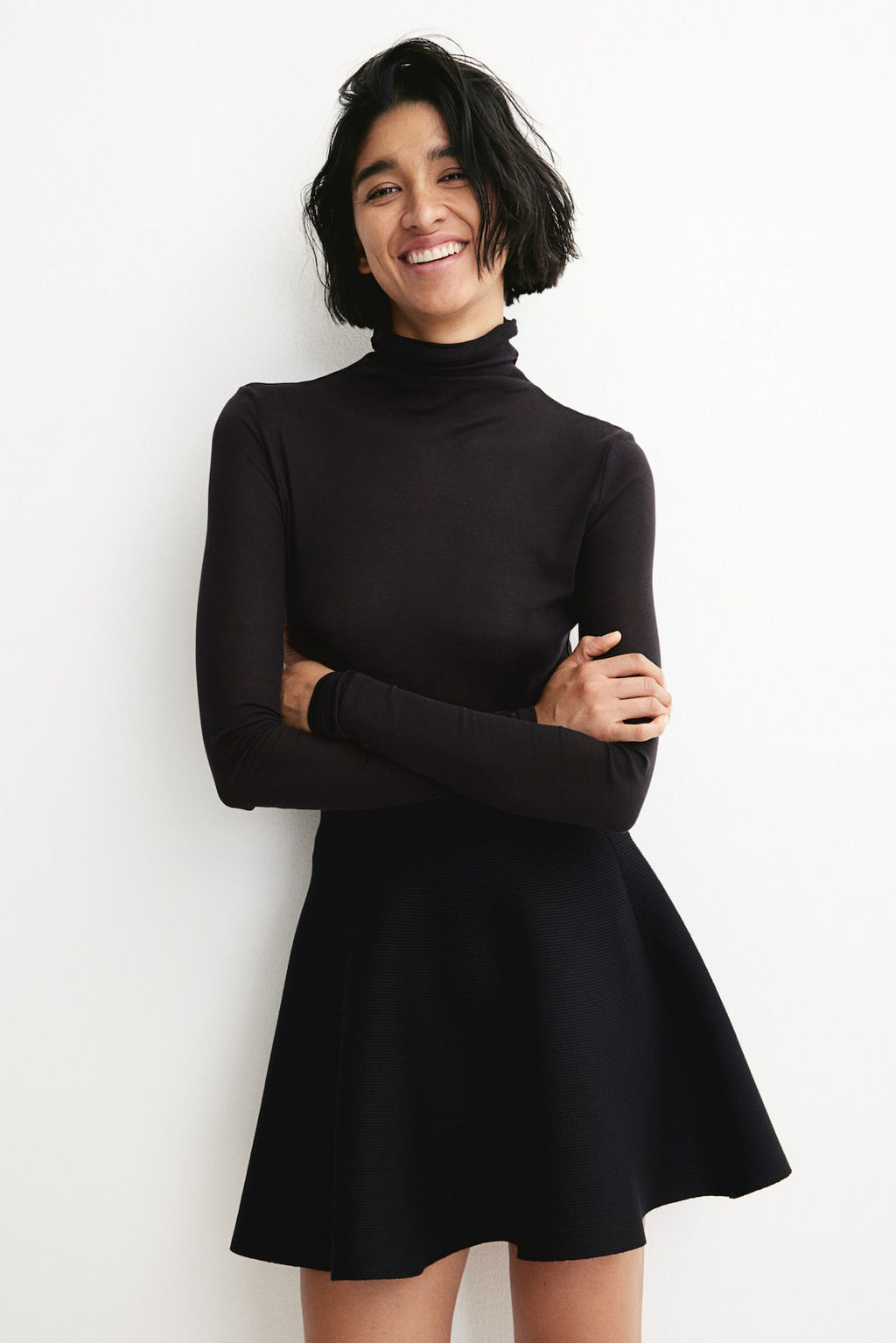 Falda acampanada en punto de canale - H&m фото 2