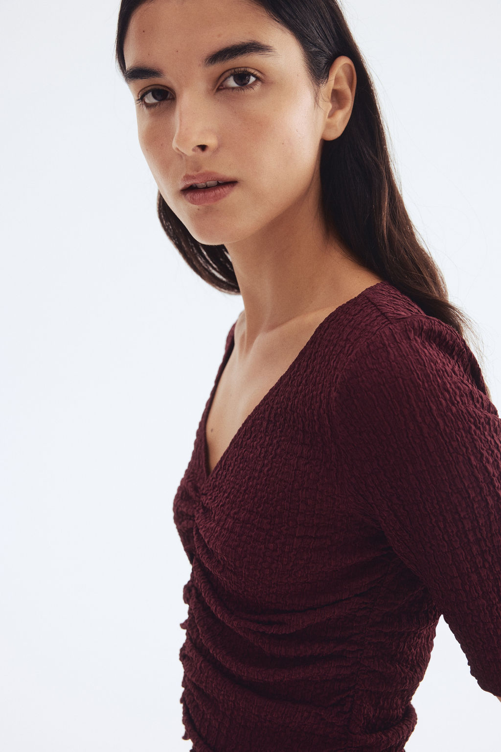 Top drapeado con textura - H&m фото 9